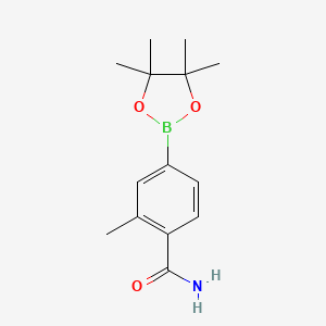 molecular formula C14H20BNO3 B1444629 2-甲基-4-(4,4,5,5-四甲基-1,3,2-二氧杂硼环-2-基)苯甲酰胺 CAS No. 1246765-29-6