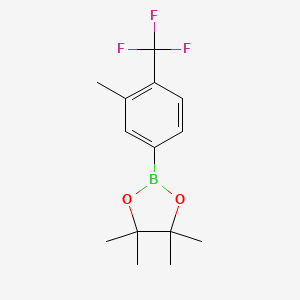 molecular formula C14H18BF3O2 B1444632 4,4,5,5-四甲基-2-(3-甲基-4-(三氟甲基)苯基)-1,3,2-二氧杂硼环丁烷 CAS No. 1126479-89-7