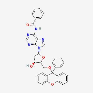 molecular formula C36H29N5O5 B14446372 N-Benzoyl-2'-deoxy-5'-O-(9-phenyl-9H-xanthen-9-yl)adenosine CAS No. 78699-78-2