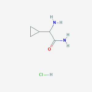 molecular formula C5H11ClN2O B1444638 2-Amino-2-cyclopropylacetamide hydrochloride CAS No. 1949815-70-6