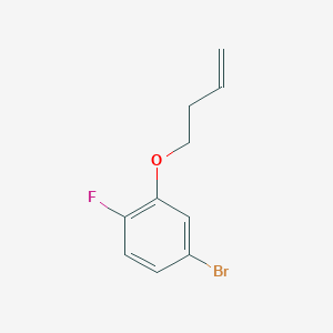 molecular formula C10H10BrFO B1444639 Benzene, 4-bromo-2-(3-buten-1-yloxy)-1-fluoro- CAS No. 1062615-67-1