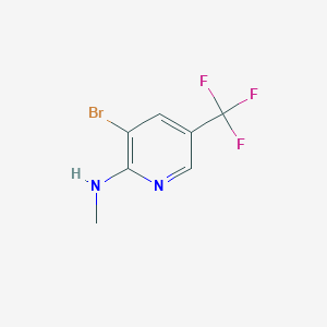 molecular formula C7H6BrF3N2 B1444640 3-bromo-N-methyl-5-(trifluoromethyl)pyridin-2-amine CAS No. 1256811-19-4