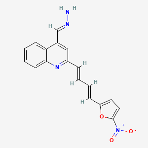 2-(5-Nitro-2-furyl-1,3-butadienyl)-4-quinolinecarboxaldehyde hydrazone