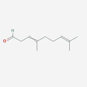 molecular formula C11H18O B14446442 4,8-Dimethylnona-3,7-dienal CAS No. 76826-73-8