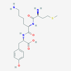 molecular formula C20H32N4O5S B14446451 L-Tyrosine, L-methionyl-L-lysyl- CAS No. 75680-71-6