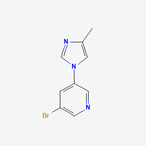 molecular formula C9H8BrN3 B1444646 3-溴-5-(4-甲基-1H-咪唑-1-基)吡啶 CAS No. 1289078-51-8