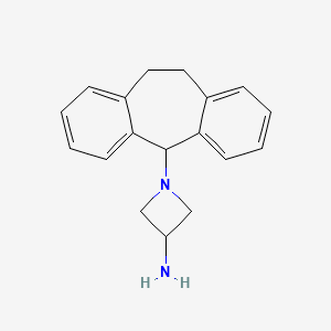 molecular formula C18H20N2 B14446462 1-(2-tricyclo[9.4.0.03,8]pentadeca-1(15),3,5,7,11,13-hexaenyl)azetidin-3-amine CAS No. 73855-81-9