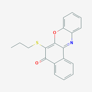 molecular formula C19H15NO2S B14446473 6-(Propylsulfanyl)-5H-benzo[a]phenoxazin-5-one CAS No. 78489-99-3