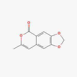 molecular formula C11H8O4 B14446482 7-Methyl-2H,5H-[1,3]dioxolo[4,5-g][2]benzopyran-5-one CAS No. 78873-85-5