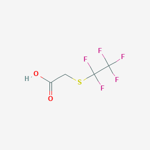 molecular formula C4H3F5O2S B14446580 2-(1,1,2,2,2-Pentafluoroethylsulfanyl)acetic acid 