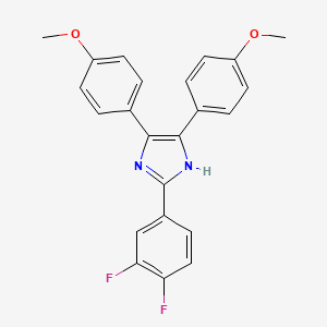 molecular formula C23H18F2N2O2 B14446631 2-(3,4-Difluorophenyl)-4,5-bis(4-methoxyphenyl)-1H-imidazole CAS No. 73445-52-0