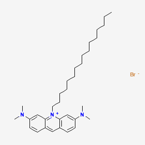 molecular formula C33H52BrN3 B14446679 3,6-Bis(dimethylamino)-10-hexadecylacridin-10-ium bromide CAS No. 75168-15-9