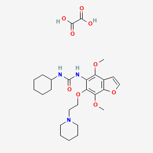 Urea, 1-(4,7-dimethoxy-6-(2-piperidinoethoxy)-5-benzofuranyl)-3-cyclohexyl-, oxalate