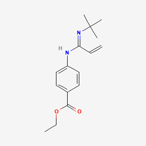 ethyl 4-[(N-tert-butyl-C-ethenylcarbonimidoyl)amino]benzoate