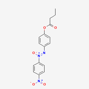 molecular formula C16H15N3O5 B14446741 4-[(Z)-(4-Nitrophenyl)-ONN-azoxy]phenyl butanoate CAS No. 78169-55-8