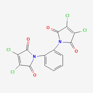 molecular formula C14H4Cl4N2O4 B14446798 1H-Pyrrole-2,5-dione, 1,1'-(phenylene)bis[3,4-dichloro- CAS No. 78244-15-2