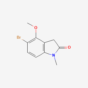 molecular formula C10H10BrNO2 B1444680 5-Bromo-4-methoxy-1-methyl-1,3-dihydro-indol-2-one CAS No. 1255957-66-4