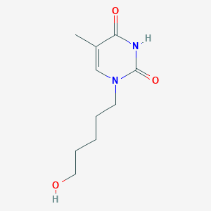 molecular formula C10H16N2O3 B14446800 1-(5-Hydroxypentyl)-5-methylpyrimidine-2,4-dione CAS No. 78795-23-0