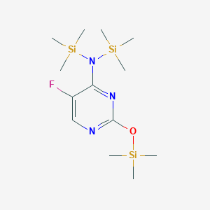 molecular formula C13H28FN3OSi3 B14446823 5-Fluoro-N,N-bis(trimethylsilyl)-2-[(trimethylsilyl)oxy]pyrimidin-4-amine CAS No. 79628-81-2