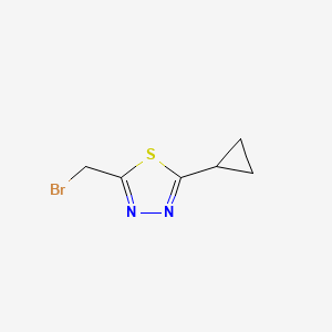 molecular formula C6H7BrN2S B1444691 2-(溴甲基)-5-环丙基-1,3,4-噻二唑 CAS No. 951122-65-9