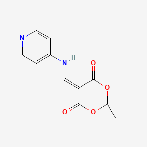 molecular formula C12H12N2O4 B1444692 2,2-Dimethyl-5-((pyridin-4-ylamino)methylene)-1,3-dioxane-4,6-dione CAS No. 643069-57-2