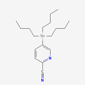 molecular formula C18H30N2Sn B1444702 5-(Tributylstannyl)-2-pyridinecarbonitrile CAS No. 866606-03-3