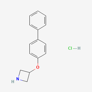 B1444704 3-([1,1'-Biphenyl]-4-yloxy)azetidine hydrochloride CAS No. 1186234-47-8