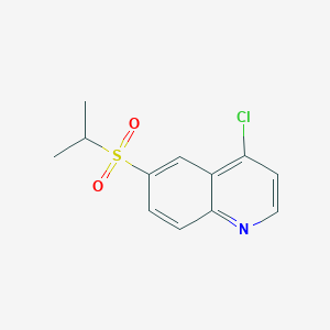 molecular formula C12H12ClNO2S B1444708 4-氯-6-(异丙磺酰基)喹啉 CAS No. 1346549-12-9