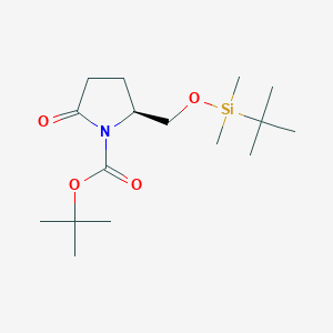 molecular formula C16H31NO4Si B144471 叔丁基 (2S)-2-[[叔丁基(二甲基)甲硅烷基]氧基甲基]-5-氧代吡咯烷-1-羧酸酯 CAS No. 81658-26-6
