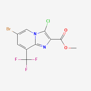 molecular formula C10H5BrClF3N2O2 B1444714 6-溴-3-氯-8-三氟甲基-咪唑并[1,2-a]吡啶-2-羧酸甲酯 CAS No. 1121058-30-7
