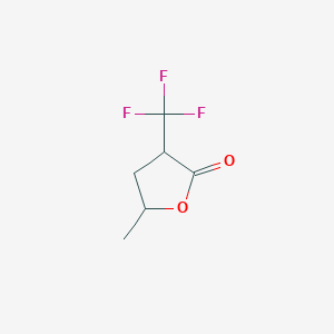 molecular formula C6H7F3O2 B144473 5-甲基-3-(三氟甲基)氧杂环-2-酮 CAS No. 139547-12-9