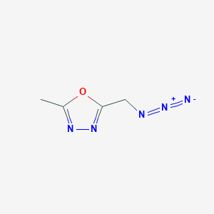 molecular formula C4H5N5O B1444743 2-(Azidomethyl)-5-methyl-1,3,4-oxadiazole CAS No. 1000686-15-6