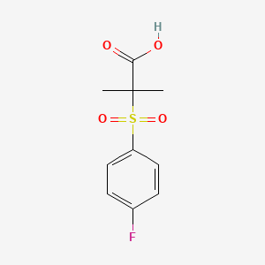 molecular formula C10H11FO4S B1444746 2-(4-Fluoro-benzenesulfonyl)-2-methyl-propionic acid CAS No. 1004770-40-4
