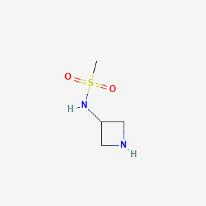 molecular formula C4H10N2O2S B1444748 N-(azetidin-3-yl)methanesulfonamide CAS No. 1056056-12-2