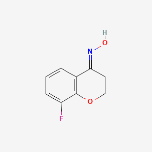 molecular formula C9H8FNO2 B1444757 N-(8-Fluor-3,4-dihydro-2H-1-benzopyran-4-yliden)hydroxylamin CAS No. 1018978-81-8