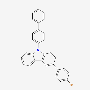 molecular formula C30H20BrN B1444758 9-([1,1'-Biphenyl]-4-yl)-3-(4-bromophenyl)-9H-carbazole CAS No. 1028648-25-0