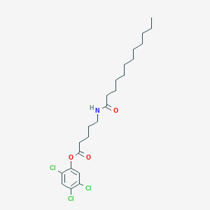 molecular formula C23H34Cl3NO3 B14447581 2,4,5-Trichlorophenyl 5-(dodecanoylamino)pentanoate CAS No. 79564-97-9