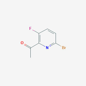 molecular formula C7H5BrFNO B1444760 1-(6-Bromo-3-fluoropyridin-2-yl)ethanone CAS No. 1016228-01-5