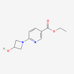molecular formula C11H14N2O3 B1444763 Ethyl 6-(3-hydroxyazetidin-1-yl)pyridine-3-carboxylate CAS No. 1344100-16-8