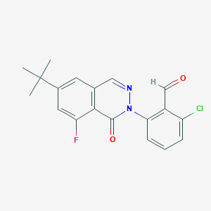 2-(6-(tert-butyl)-8-fluoro-1-oxophthalazin-2(1H)-yl)-6-chlorobenzaldehyde