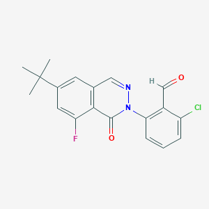 molecular formula C19H16ClFN2O2 B1444767 2-(6-(tert-butyl)-8-fluoro-1-oxophthalazin-2(1H)-yl)-6-chlorobenzaldehyde CAS No. 1242156-60-0