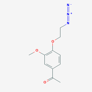 molecular formula C11H13N3O3 B1444768 乙酮，1-[4-(2-叠氮乙氧基)-3-甲氧基苯基]- CAS No. 1100364-76-8