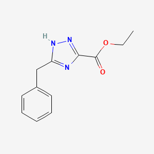 molecular formula C12H13N3O2 B1444769 ethyl 5-benzyl-1H-1,2,4-triazole-3-carboxylate CAS No. 648430-85-7