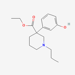 Ethyl 3-(3-hydroxyphenyl)-1-propylpiperidine-3-carboxylate