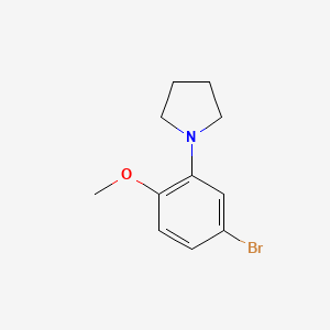 molecular formula C11H14BrNO B1444776 1-(5-Bromo-2-methoxyphenyl)pyrrolidine CAS No. 1541478-33-4