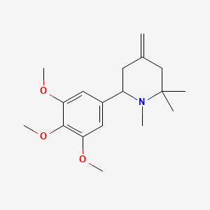 1,2,2-Trimethyl-4-methylidene-6-(3,4,5-trimethoxyphenyl)piperidine