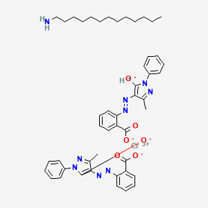 Chromium(3+);hydron;2-[(3-methyl-5-oxido-1-phenylpyrazol-4-yl)diazenyl]benzoate;tridecan-1-amine