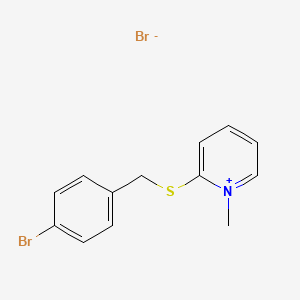 molecular formula C13H13Br2NS B14447954 2-{[(4-Bromophenyl)methyl]sulfanyl}-1-methylpyridin-1-ium bromide CAS No. 77148-74-4