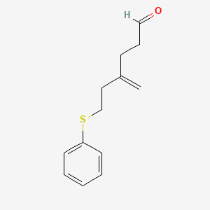 4-Methylidene-6-phenylsulfanylhexanal