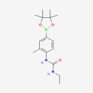 B1444796 3-Ethyl-1-[2-methyl-4-(tetramethyl-1,3,2-dioxaborolan-2-yl)phenyl]urea CAS No. 854074-34-3